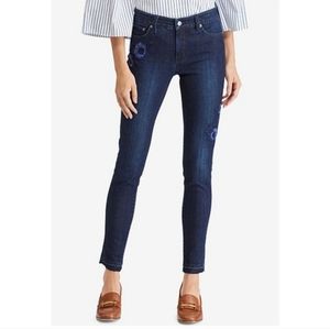 JEANS:Lauren Ralph Lauren Floral Embroidered Jeans